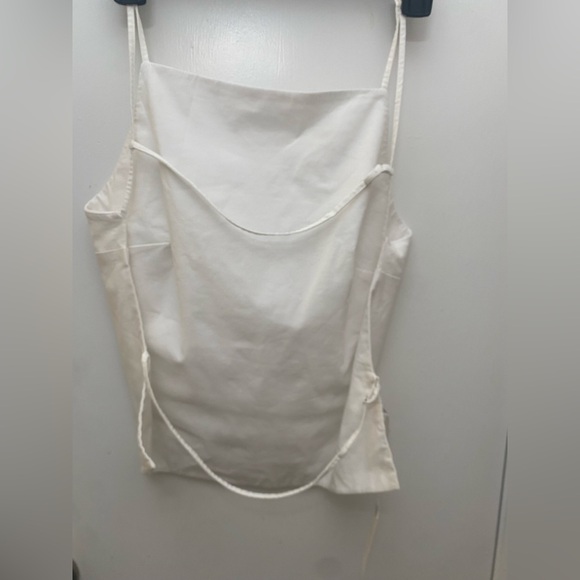 Anthropologie NWT Sleeveless Backless White Crop Top Women With Feminine Touch - Picture 6 of 8
